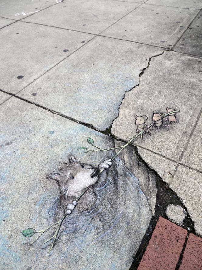 Μοναδική τέχνη του δρόμου από τον David Zinn (3)