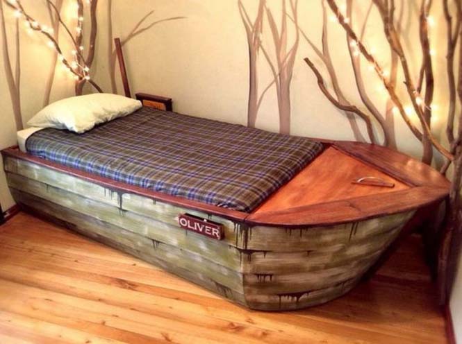 Γονείς κατασκεύασαν κρεβάτι - βάρκα για το παιδί τους (11)