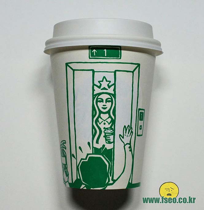 Σκιτσογράφος μετατρέπει τα ποτήρια των Starbucks σε απίθανες δημιουργίες (11)