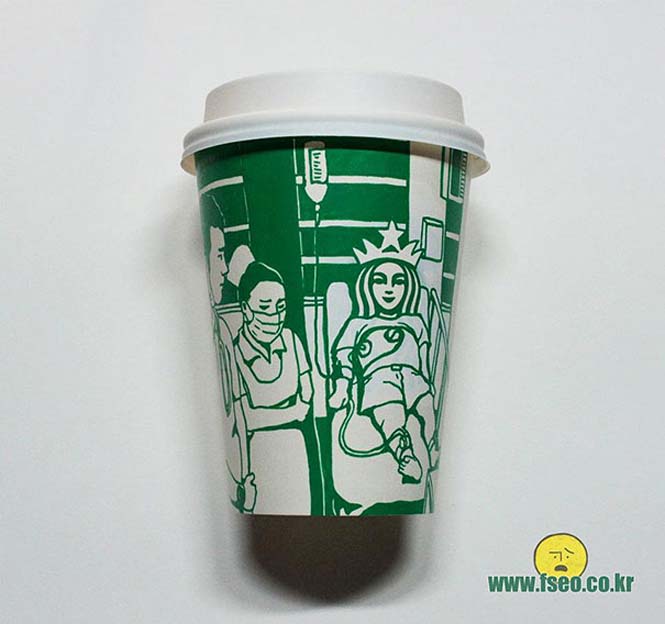 Σκιτσογράφος μετατρέπει τα ποτήρια των Starbucks σε απίθανες δημιουργίες (19)