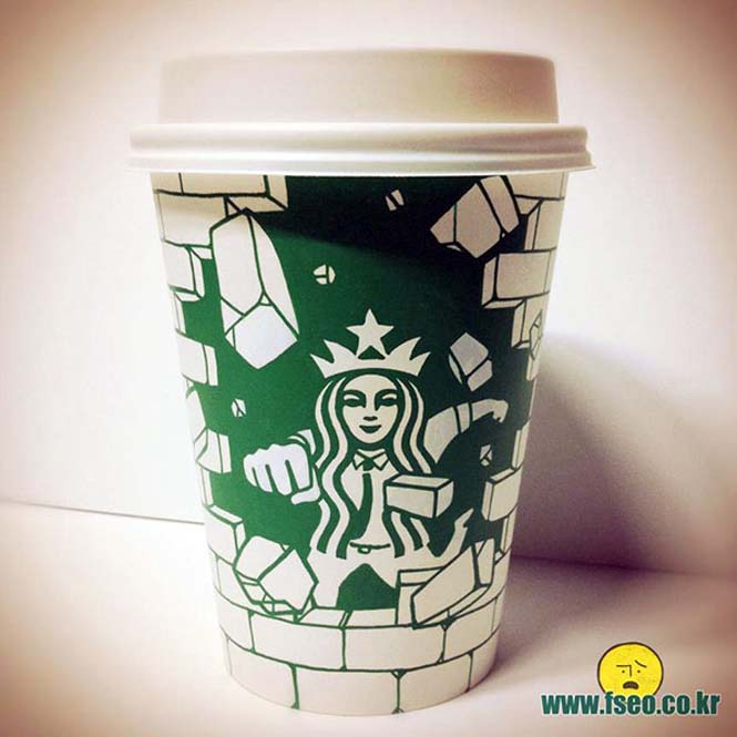 Σκιτσογράφος μετατρέπει τα ποτήρια των Starbucks σε απίθανες δημιουργίες (27)